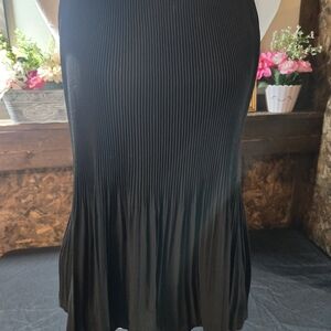 LOFT Black Pleated Blouse